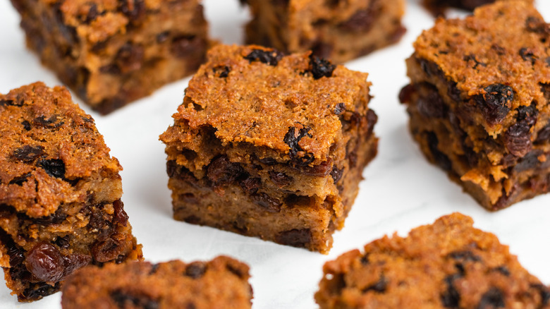 bread pudding on a plate