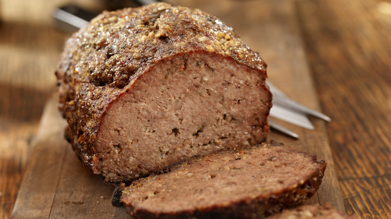 Meatloaf on a cutting board