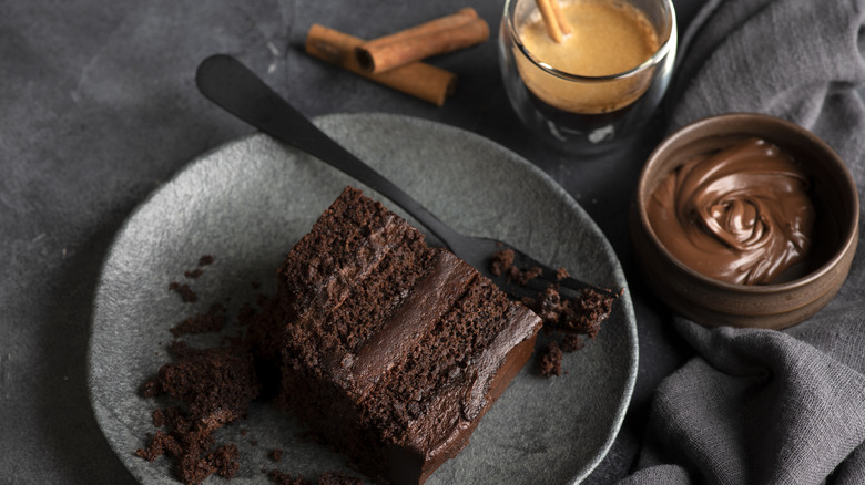 Chocolate cake with espresso 
