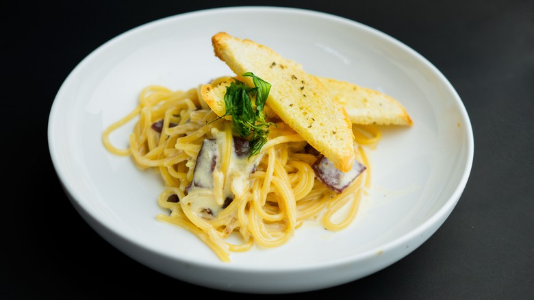 risottata aglio oglio with garlic bread