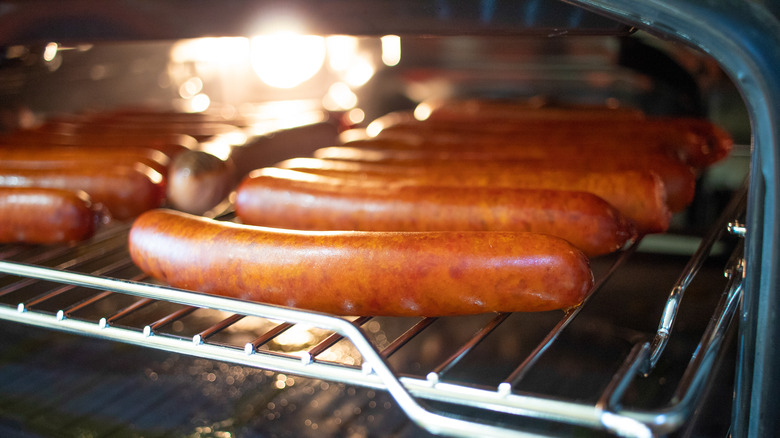 sausages in oven