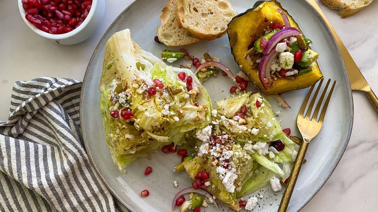 salad wedges on plate