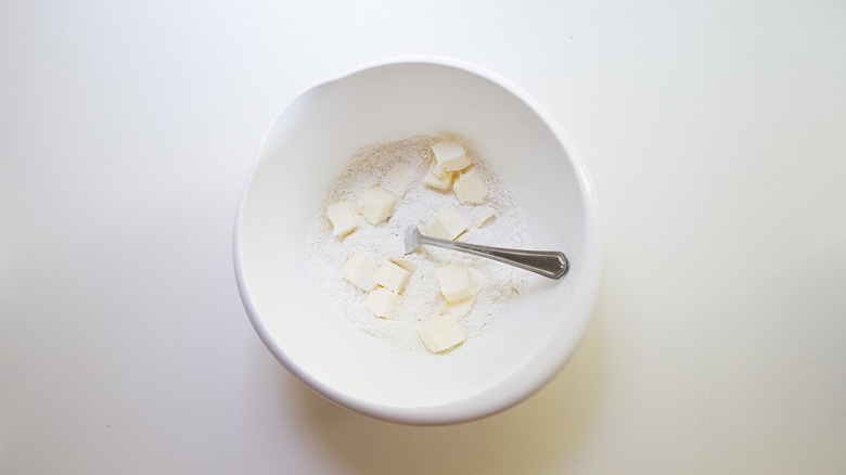 flour and butter in bowl