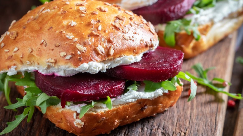 sandwiches made with roasted beets