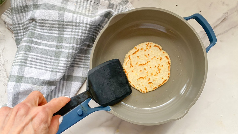 flatbread in pan