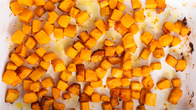 roasted butternut squash cubes 