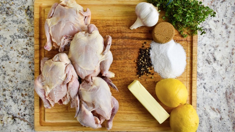 ingredients for roasted cornish game hens