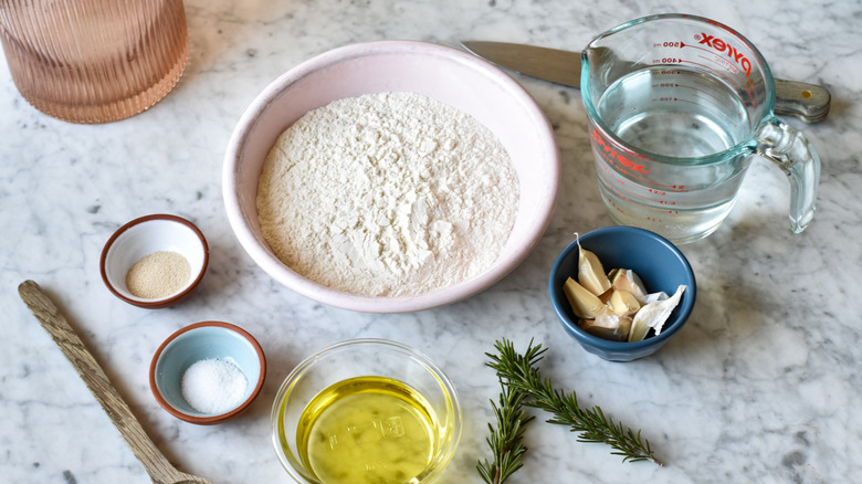 ingredients garlic olive oil focaccia