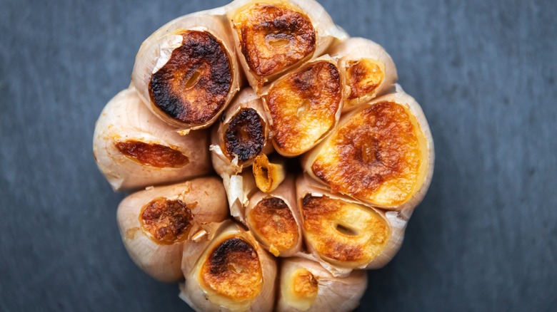 roasted garlic head