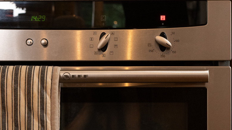 preheating an oven