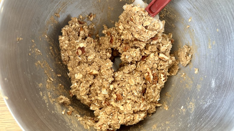 Oatmeal cookie dough with pecans