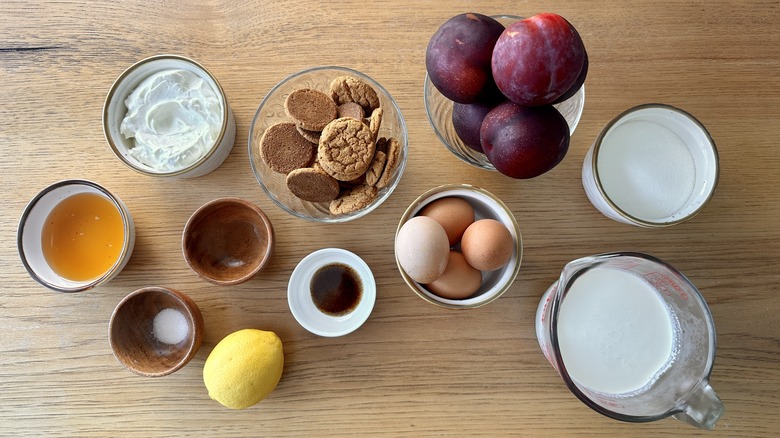 roasted plum semifreddo ingredients