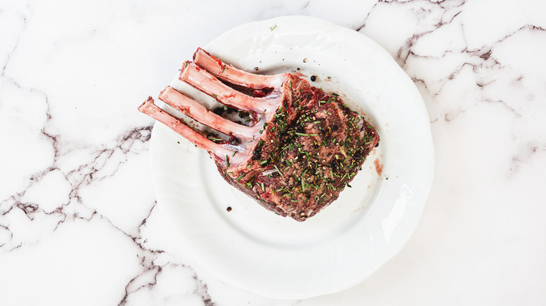 Roasted Rack Of Venison With Herb Butter Recipe