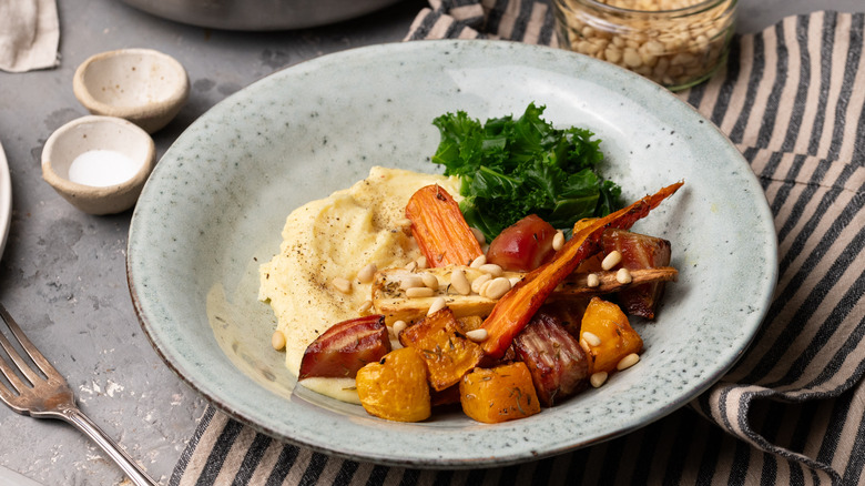 roasted root vegetable polenta