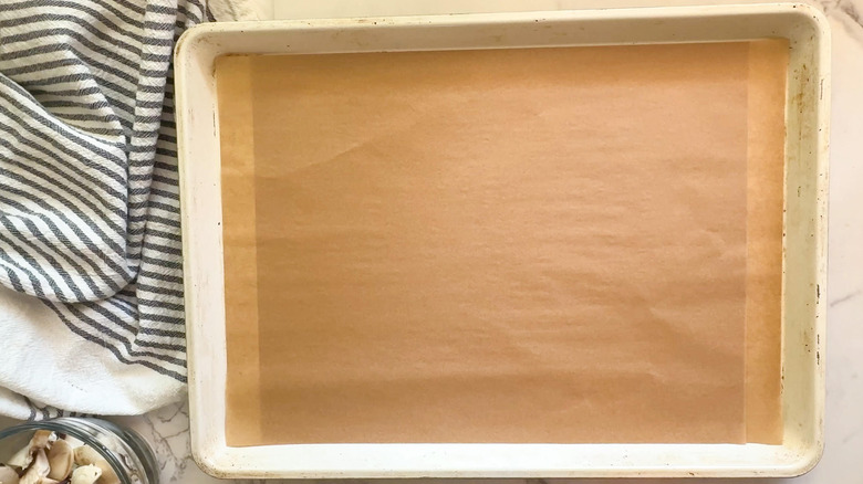 parchment on sheet pan