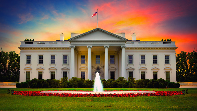 The White House at sunset