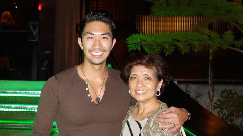 Ronnie Woo and his mother smiling