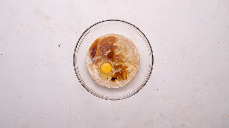 wet ingredients in a bowl