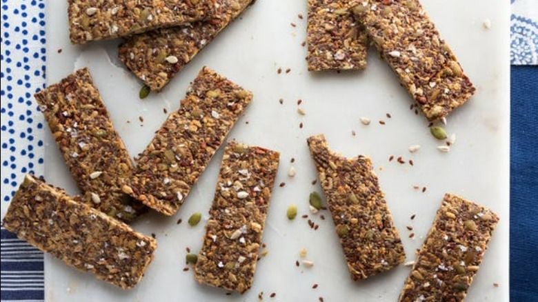 Savory Rosemary Granola Bars on atable