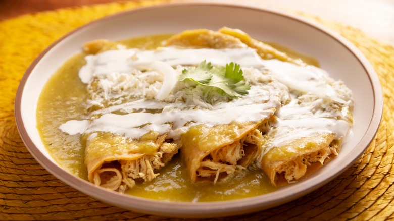 Chicken enchiladas