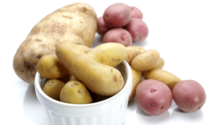 fingerling, russet and red new potatoes