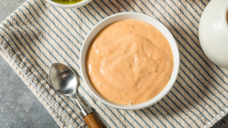Russian dressing in bowl