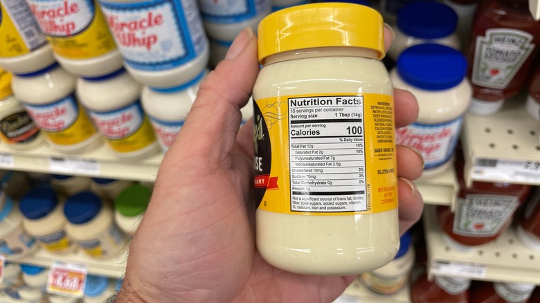 mayonnaise nutrition label