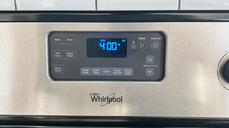 oven preheating to 400F