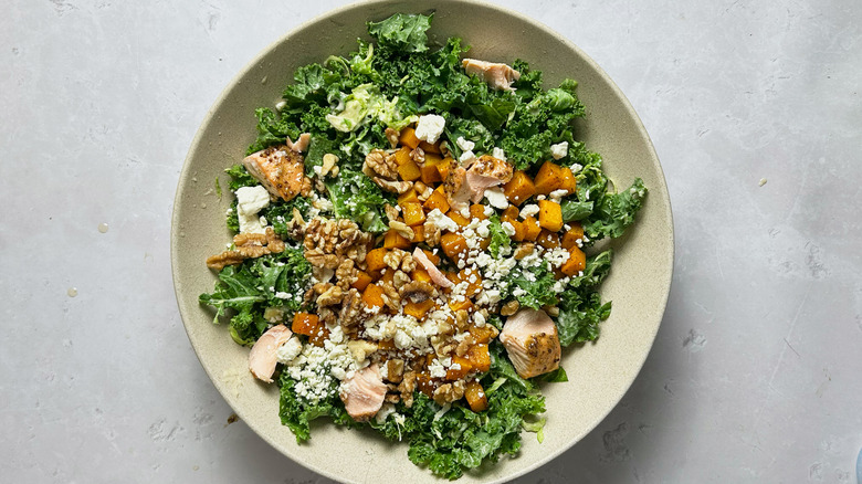 assembled salad in bowl