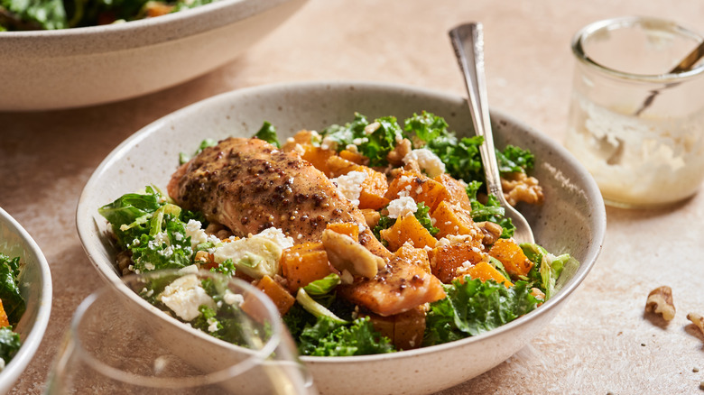 bowl of salad on table