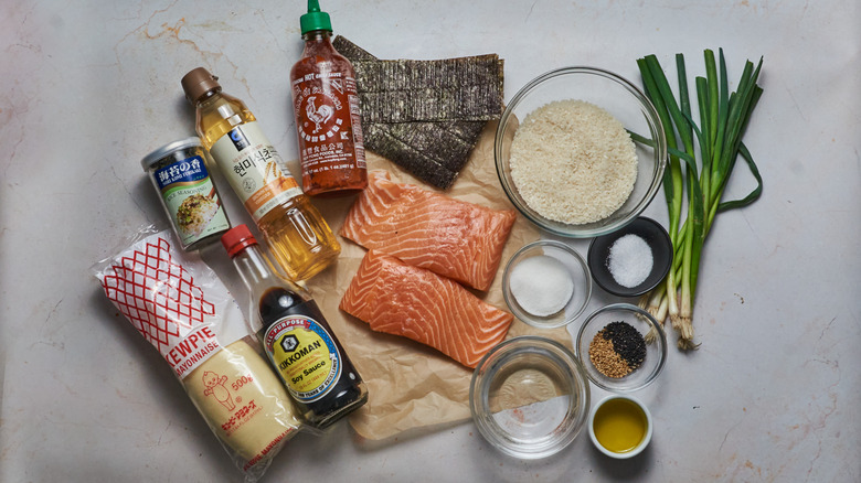 salmon sushi bake ingredients 