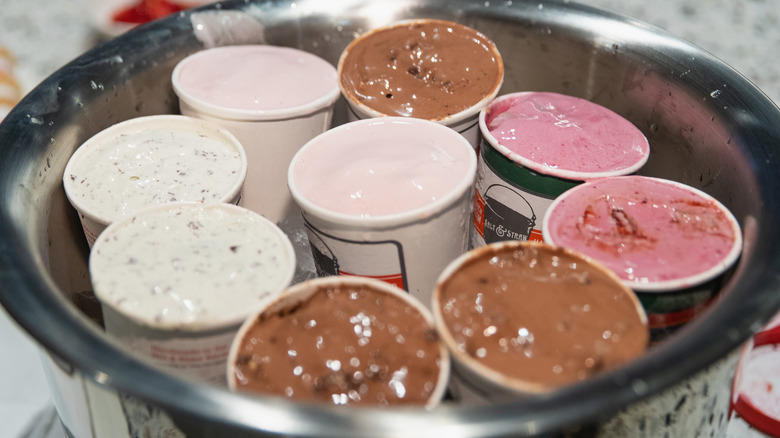 bowl full of Salt and Straw ice cream pints