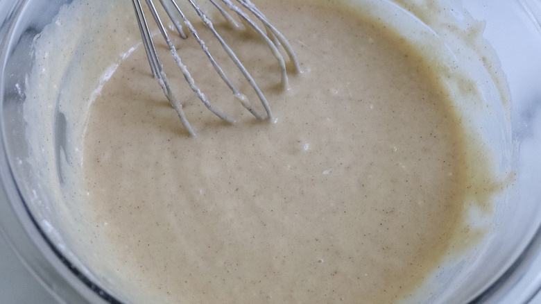 batter in clear bowl