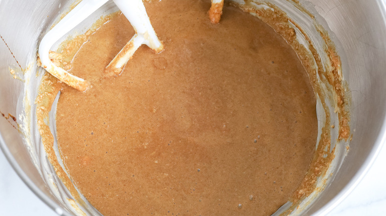 orangeish-brown substance in bowl