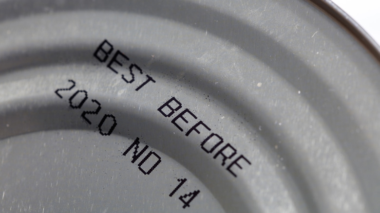 Expiration date on canned food 