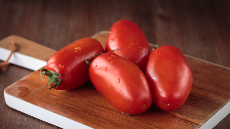 fresh San Marzano tomatoes