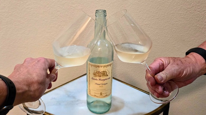 toasting Santa Margherita Pinot Grigio