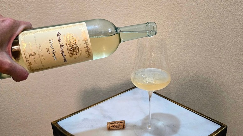 flowing Santa Margherita Pinot Grigio