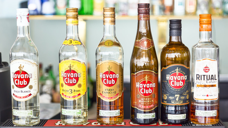 havana club rum bottles lineup