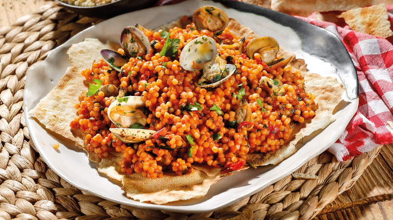 dish prepared with fregola