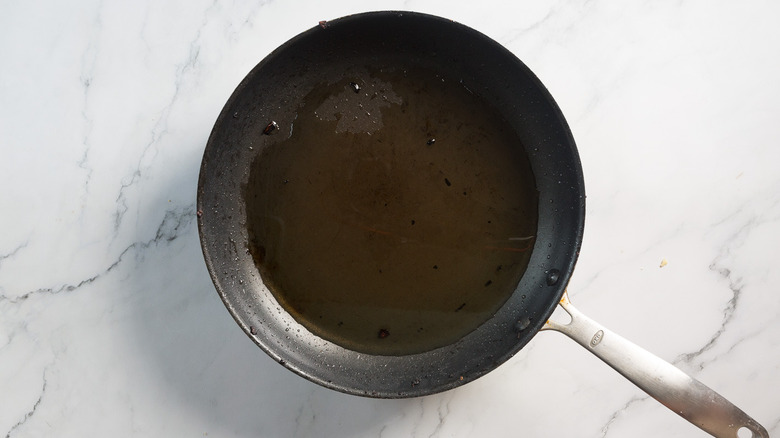 Oil in pan