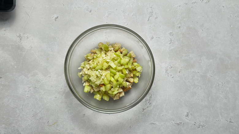 stuffing mixture in a bowl