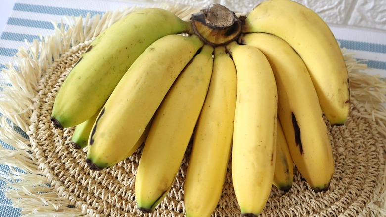 Bananas on a table