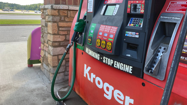Kroger fuel station at a gas station