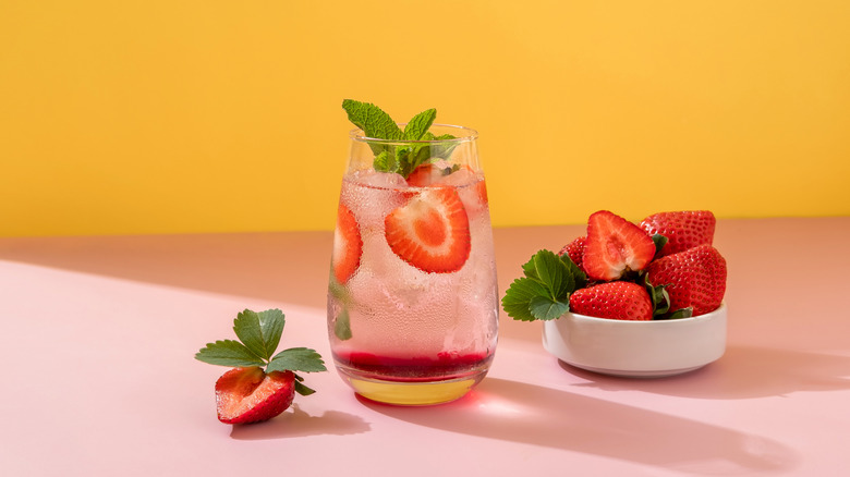 Strawberry-infused beverage