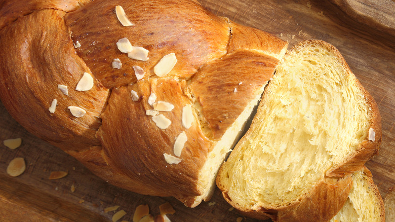 Almond brioche loaf