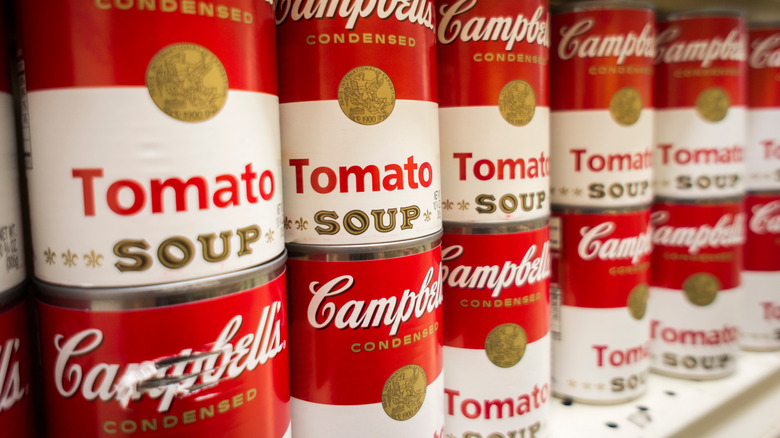 cans of tomato soup