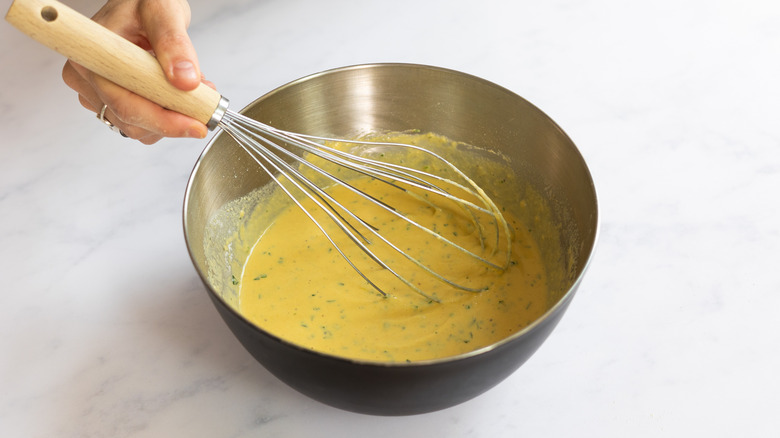 whisking batter 