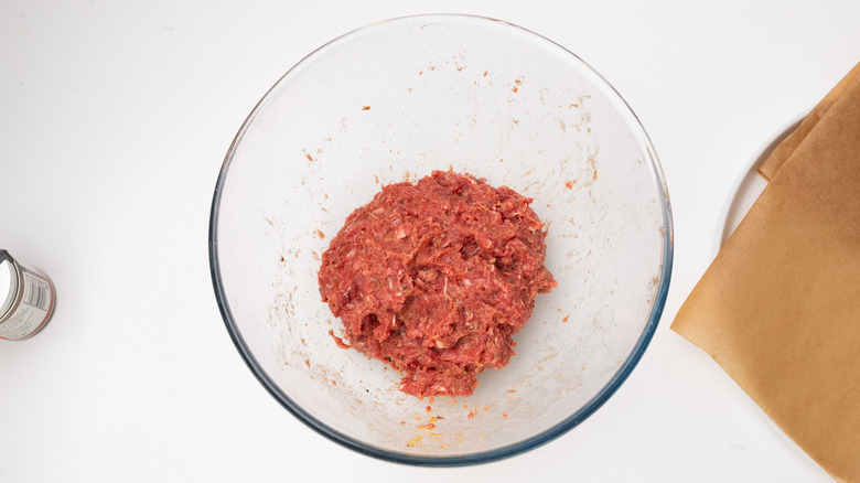 meatball mixture in a bowl