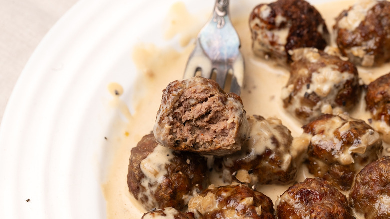 meatballs in bourbon cream sauce